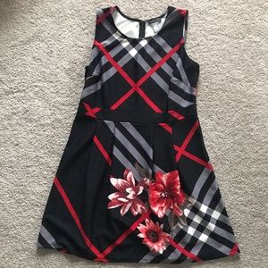 NY&CO Red & Black Floral Dress, Size XL, Worn Once, Excellent Condition